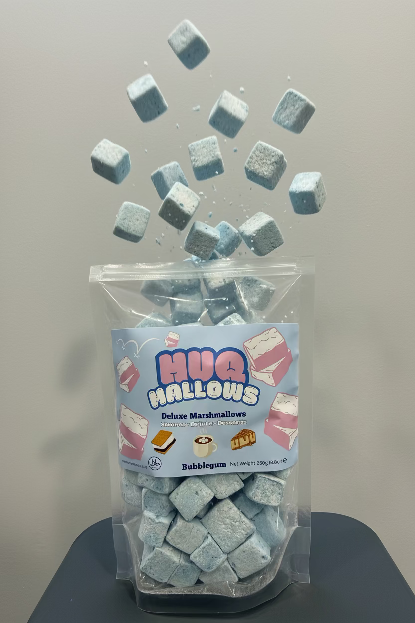 Halal Bubblegum Marshmallows 250g | HUQ Mallows