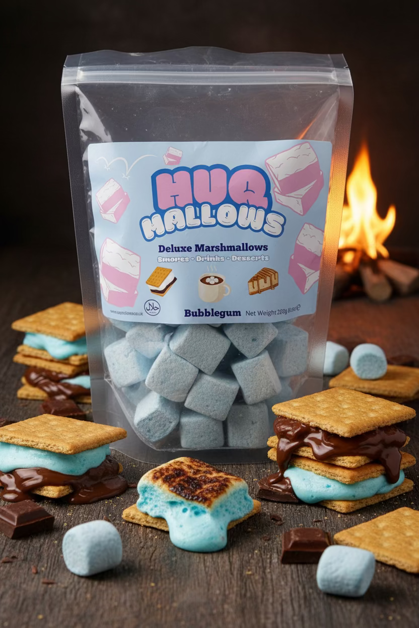 Halal Bubblegum Marshmallows 250g | HUQ Mallows